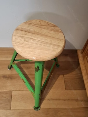 Industrie Bauhaus Hocker Schemel ROWAC Art Deco Bild 5