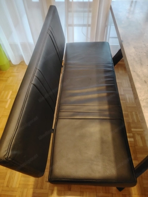 Esstisch mit Lederbänken Bild 3