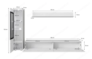 Wohnwand inkl. LED Beleuchtung  Bild 2