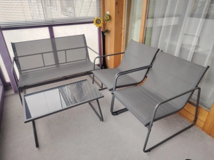 Gartengarnitur aus Aluminium 