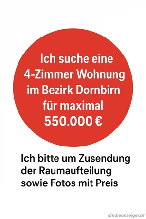 ICH SUCHE: 4 Zimmer Wohnung 