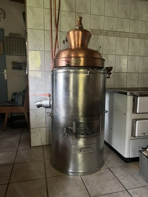 Brennkessel mit Wasserbad aus Edelstahl 74L 