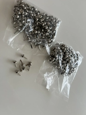 300 Rundkopfklammern silbrig zum Basteln