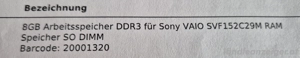 Arbeitsspeicher 8GB Bild 2