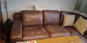 Ledercouch mit Gebrauchsspuren aber qualitativ sehr hochwertig Bild 2