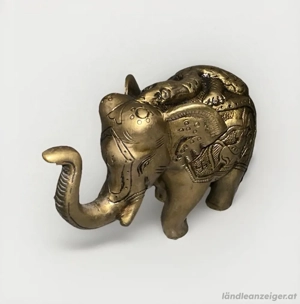 Messing Elefant 750g Handgefertigt Figur Mit Drache Deko Sammler Asiatisch Kunst Bild 4