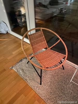 Rattansessel mit metall