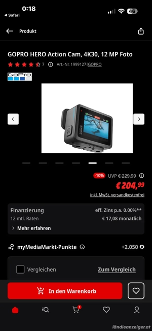 gopro hero mit garantie 