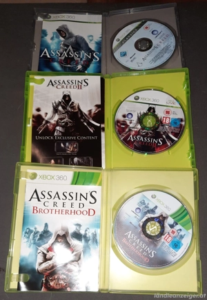 Assassins Creed I, II und Brotherhood für XBox 360 Bild 2