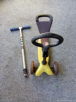 Micro Mini Scooter mit Sitz und zwei Haltegriffen