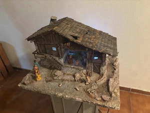 Weihnachtskrippe incl Figuren 40x60 cm  Bild 2