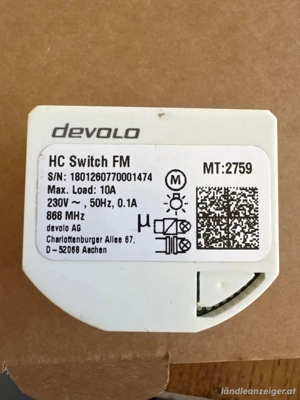 6 x DEVOLO Home Control Funk Schalter, Unterputz, NEU Bild 3