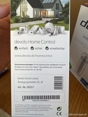 4 x Devolo Home Control Bewegungsmelder, NEU Bild 3