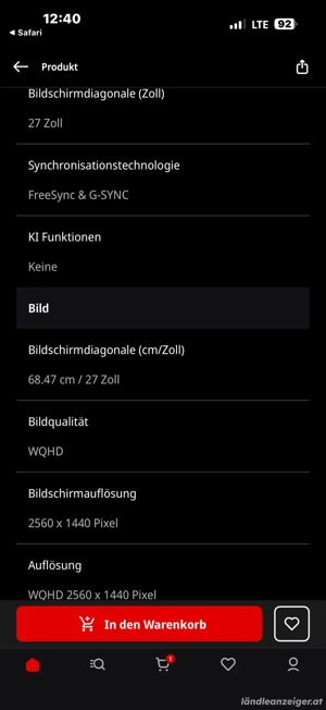 gaming monitor 27zoll Bild 3