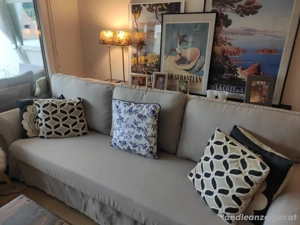 IKEA VRETSTORP 3-Sitzer-Bettsofa, grau beige Bild 2