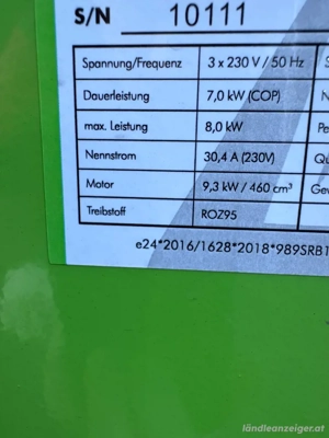 Stomerzeuger Zipper 8Kw Bild 2