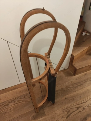 Holzrodel mit Stahlkufen 110 cm Bild 2