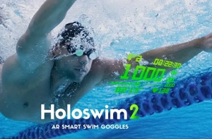 Schwimmbrille mit Display & App - HoloSwim 2 - wie neu