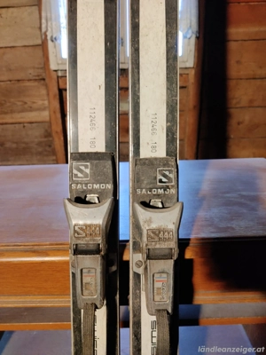 Alte Ski (Salomon S444)   perfekte Deko, Vintage-Look Bild 3