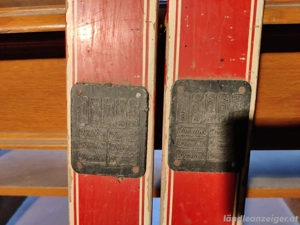 Holzski ohne Bindung   nostalgische Deko Bild 2