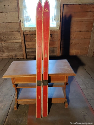 Holzski ohne Bindung   nostalgische Deko