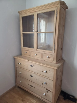Vollholz Kommode  Vitrine 