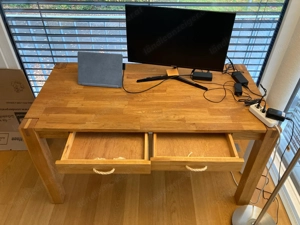 Schreibtisch - Eiche Massivholz  Bild 2