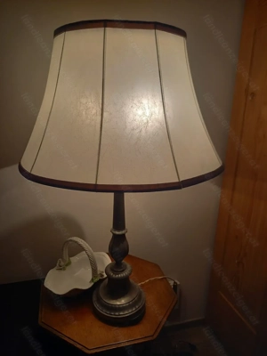 Lampe Vintage, Zinnfuß, 3 Strahl