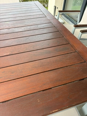 Gartentisch Teak-Alu, 6 Stühle, 6 Sitzkissen Bild 4