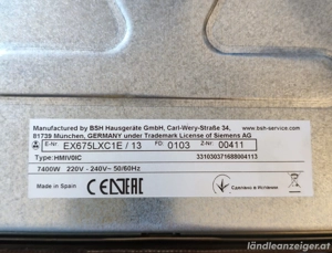 Siemens Induktions Kochfeld  Bild 3