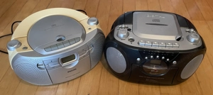 CD Kassetten Radio Rekorder  Player weiß & schwarz 