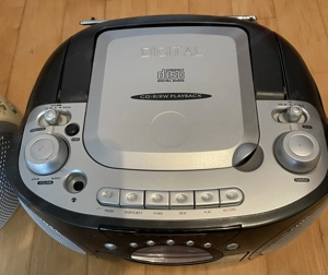 CD Kassetten Radio Rekorder  Player Philips & Silvia weiß & schwarz  Bild 2