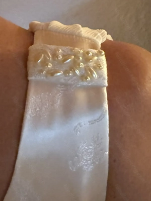 Elegantes Brautkleid aus champagnerfarbener Seide   Maßanfertigung, Gr. 38 Bild 6