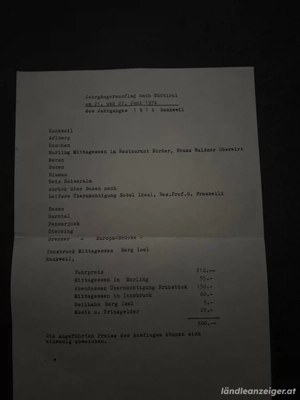 Alte Einladung zum Jahrgängerausflug