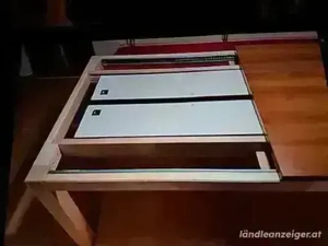 Auszugtisch massiv Ahorn Nuss Tischlerarbeit Bild 2