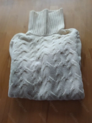 Wollpullover mit 22% Angora, hellgelb, Gr. M Bild 3
