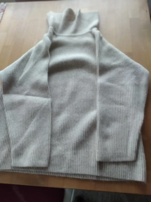 leichter Rollkragen-Pullover, beige, Wolle mit Angora, Gr. 158 Bild 3