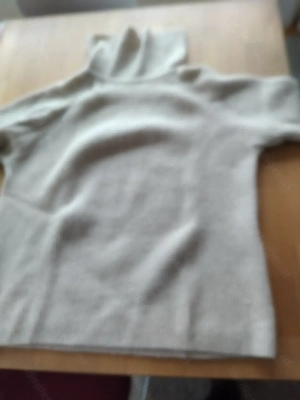 leichter Rollkragen-Pullover, beige, Wolle mit Angora, Gr. 158 Bild 2