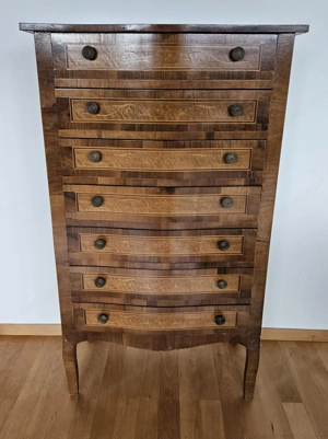 Edle Intarsien-Kommode   7 Schubladen   hochwertiges Holz   TOP Zustand! Bild 4