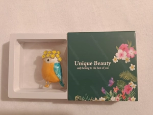 Brosche mit Vogel originalverpackt