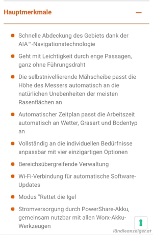 Rasenroboter Worx WR 130E Bild 6