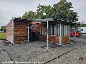 Offenstall kaufen & Weidehütte - Unterstand für Pferde | Heuraufe Modell ACTIVE  Bild 9