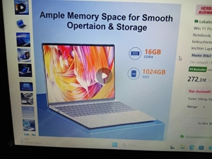 Neuer Laptop zu verkaufen Bild 3