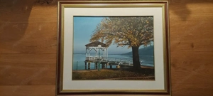 Ölbild "Herbst am Fischersteg" in Bregenz