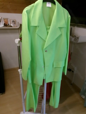 Faschinskostüm grüner Anzug + Hut  Bild 3