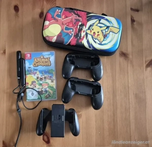 Nintendo Switch OLED Weiß, Inkl. Zubehörpaket, Animal Crossing Bild 5