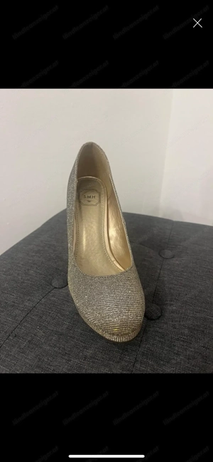 Silberne Hohe Schuhe  Bild 3