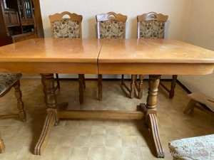 Esszimmertisch ausziehbar mit 6 Stühlen Bild 2