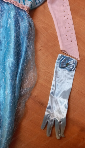 Elsa Eiskönigin Kostüm Kleid Gr.110 mit Handschuh Bild 5