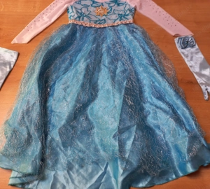 Elsa Eiskönigin Kostüm Kleid Gr.110 mit Handschuh Bild 4